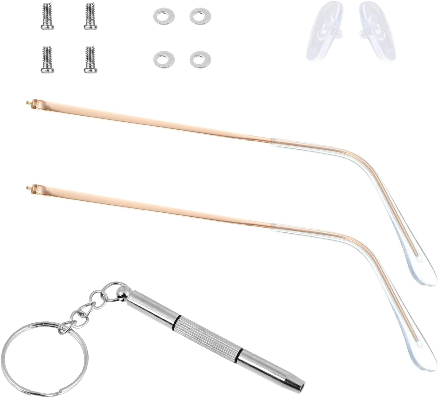 بازوی جایگزین عینک فلزی طلایی، پایه عینک تک دندانه ای نازک، پایه تعمیر عینک، بازوی عینک آفتابی با نوک های شفاف، لوازم جانبی دسته عینک بازوی جایگزین عینک فلزی طلایی، پایه عینک تک دندانه ای نازک، پایه تعمیر عینک، بازوی عینک آفتابی با نوک های شفاف، لوازم جانبی دسته عینک