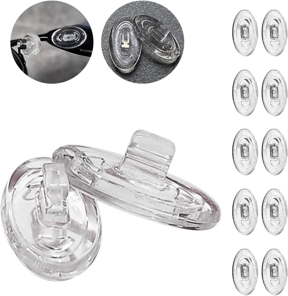 پدهای بینی جایگزین برای عینک آفتابی/عینک طبی اوکلی، 5 جفت پد بینی سیلیکونی شفاف