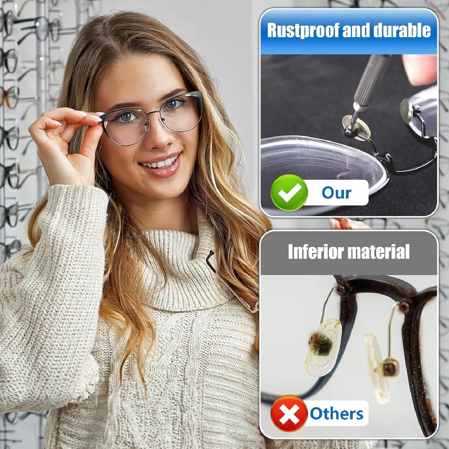 جعبه ابزار تعمیر عینک، شامل موچین، 1000 عدد پیچ کوچک و پیچ گوشتی، مناسب برای تعمیر عینک، ساعت، عینک آفتابی جعبه ابزار تعمیر عینک، شامل موچین، 1000 عدد پیچ کوچک و پیچ گوشتی، مناسب برای تعمیر عینک، ساعت، عینک آفتابی