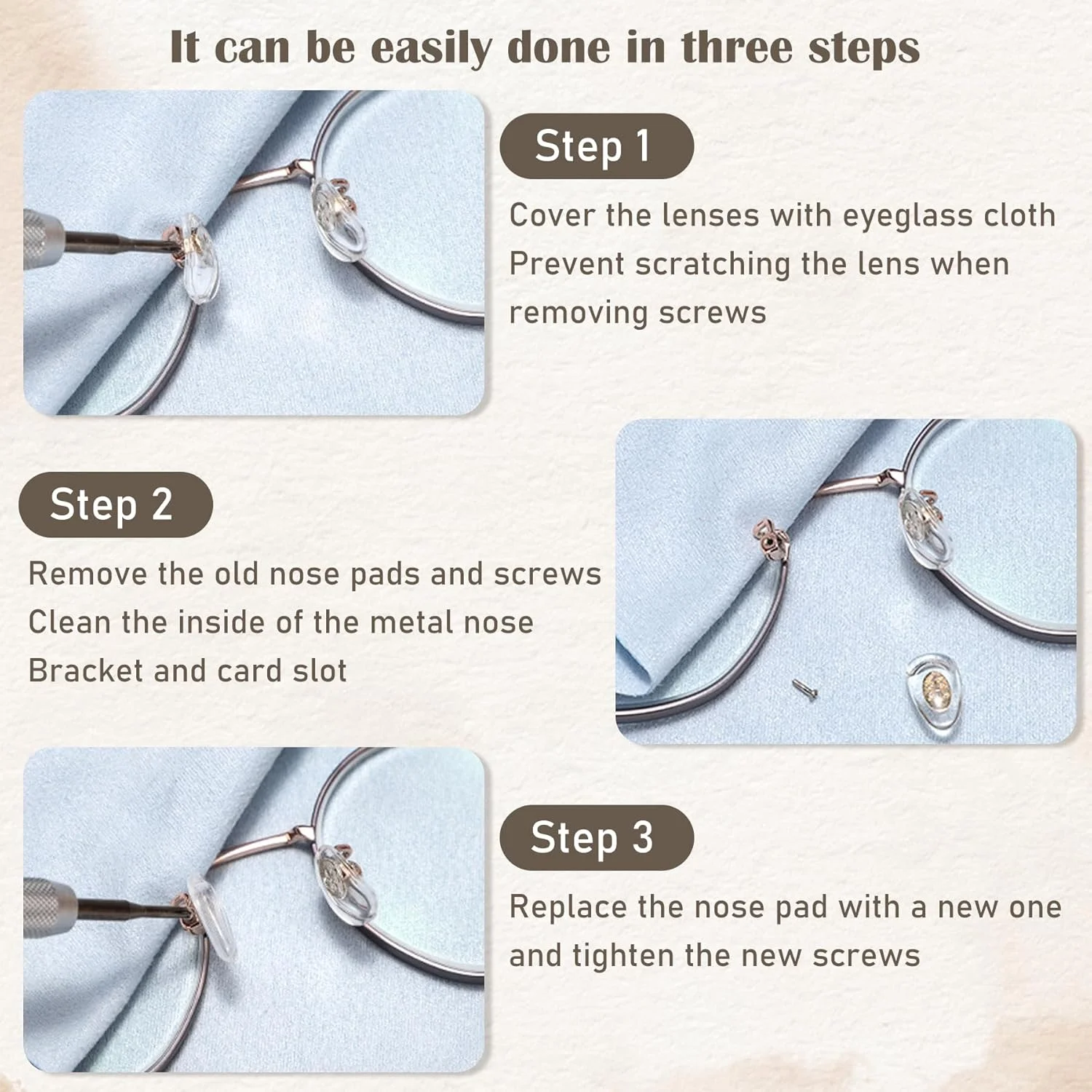 پدهای بینی سیلیکونی فوق العاده نرم EKIND برای عینک، پدهای بینی محفظه هوا ضد لغزش و کاهش دهنده فشار، (5 جفت فوق العاده نرم + 5 جفت ضد لغزش + یک پیچ گوشتی عینک) پدهای بینی سیلیکونی فوق العاده نرم EKIND برای عینک، پدهای بینی محفظه هوا ضد لغزش و کاهش دهنده فشار، (5 جفت فوق العاده نرم + 5 جفت ضد لغزش + یک پیچ گوشتی عینک)