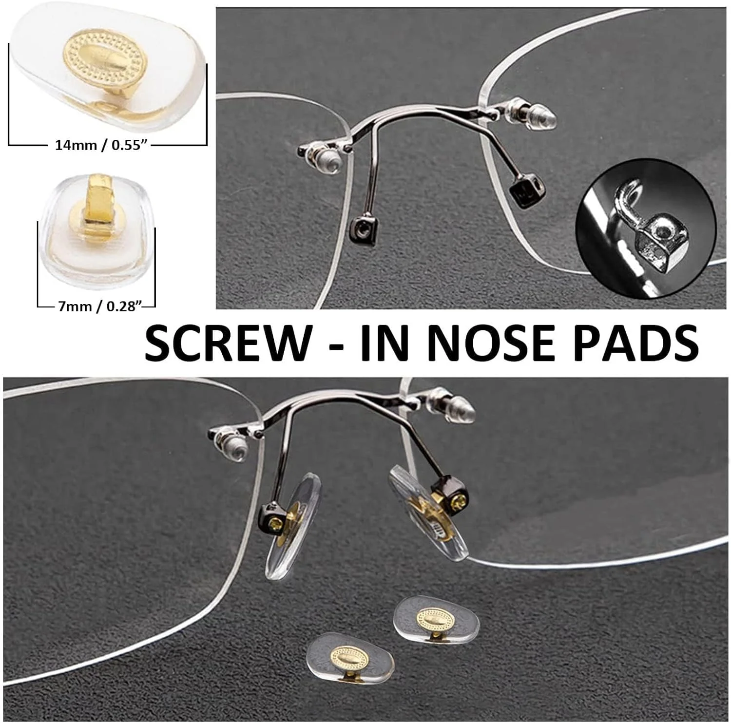 مجموعه تعمیر عینک THE WHITE SHOP شامل پیچ های ریز، مهره، پیچ گوشتی و موچین برای تعمیر عینک، عینک آفتابی و ساعت