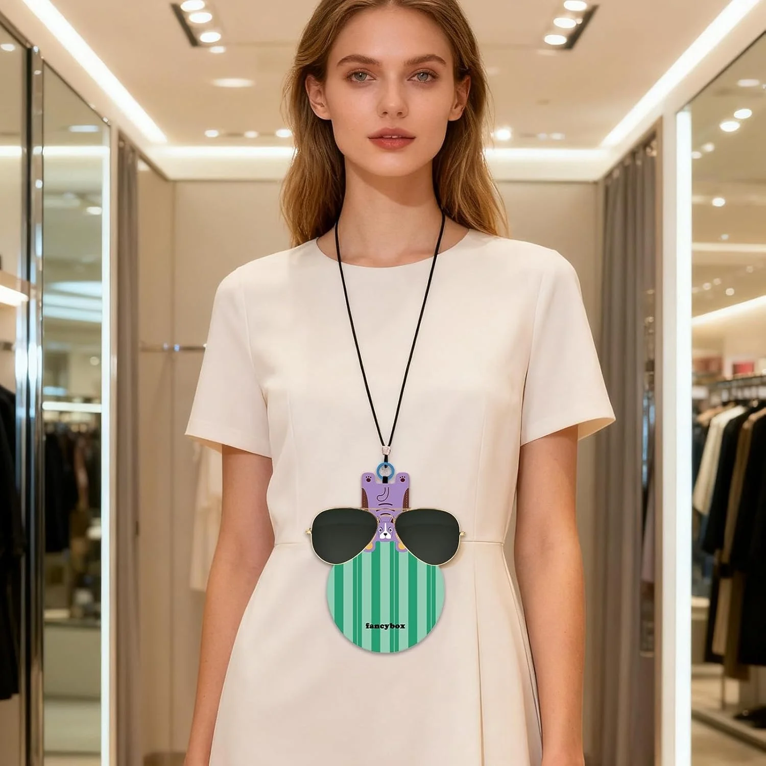 دستمال تمیز کننده عینک، گیره های عینک حیوانات بامزه با بند گردنی، لوازم جانبی لنز دوربین برای پیاده روی، کامپیوتر، تولد، شنا، رانندگی، دوچرخه سواری