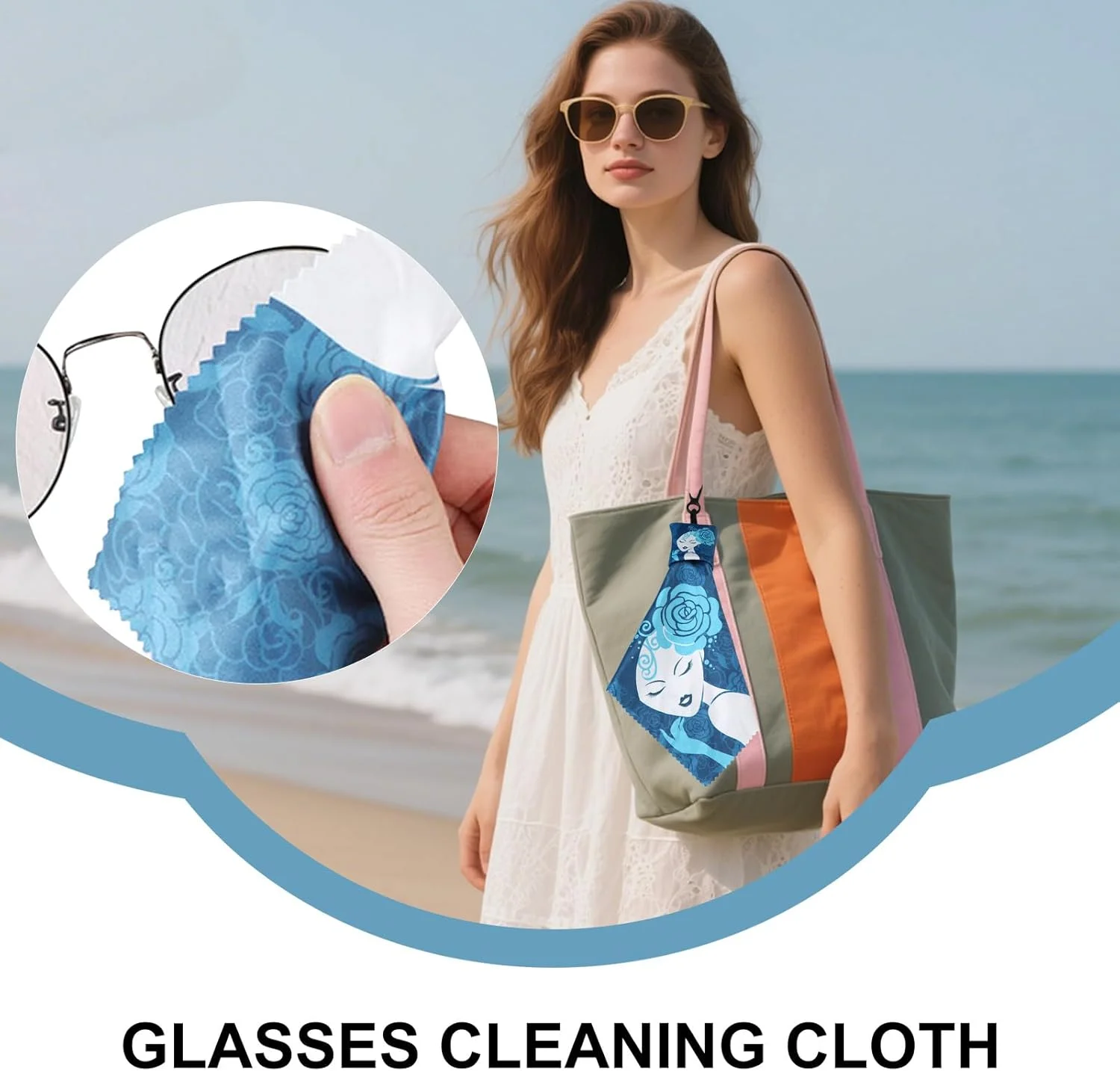 دستمال تمیز کننده عینک، دستمال های میکروفیبر چندبار مصرف برای تمیز کردن عینک آفتابی با جاکلیدی - دستمال تمیز کننده دوربین و عکس برای لنز، شیشه، شیشه جلو، لپ تاپ، تلفن، آینه و صفحه نمایش لمسی