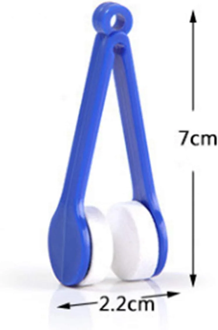 ابزار تمیز کننده عینک آفتابی کوچک، گیره تمیز کننده عینک با میکروفیبر (مشکی، آبی، سبز و قرمز) - 4 عدد