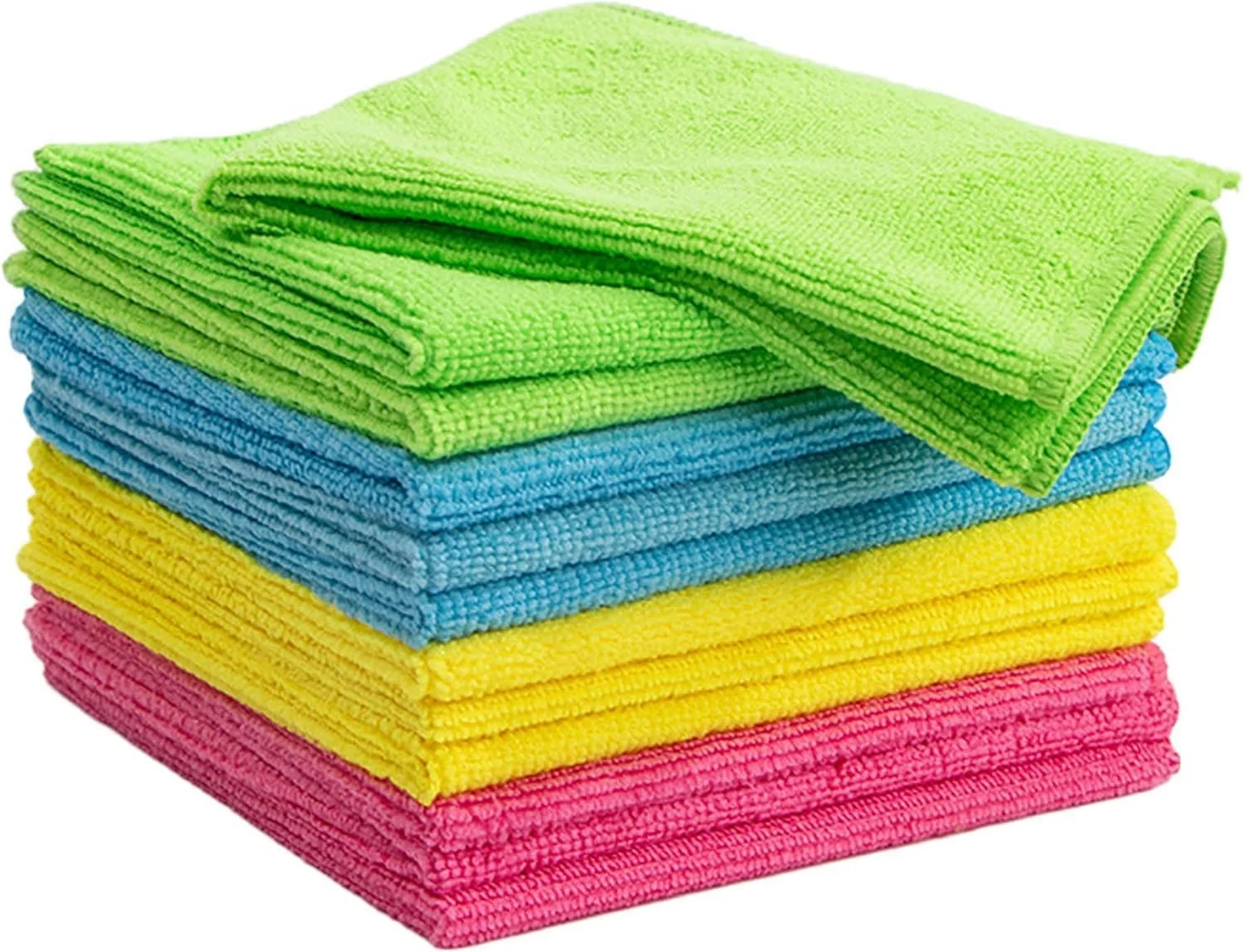 بسته 5 عددی دستمال تمیز کننده الیاف بسیار ظریف - 18.5 در 15.2 سانتیمتر - پارچه ای برای تمیز کردن خانه ها، دستمال تمیز کننده الیاف بسیار ظریف