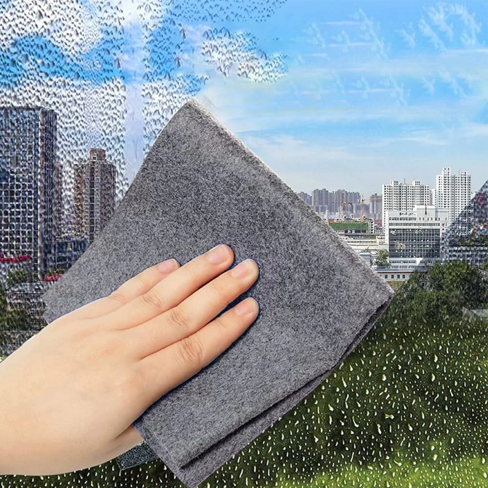 ست 5 عددی دستمال جادویی تمیز کننده شیشه، دستمال بدون پرز و علامت، دستمال میکروفیبر قابل استفاده مجدد برای آینه (25x20 سانتی متر) ست 5 عددی دستمال جادویی تمیز کننده شیشه، دستمال بدون پرز و علامت، دستمال میکروفیبر قابل استفاده مجدد برای آینه (25x20 سانتی متر)