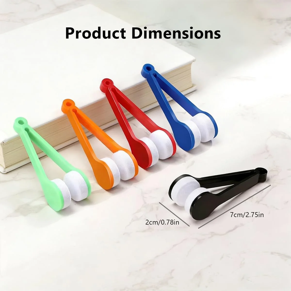 ۵ عدد دستمال عینک замши قابل حمل، ابزار پاک کننده عینک قابل حمل، گیره تمیز کننده و پاک کننده عینک که به لنزها آسیب نمی رساند