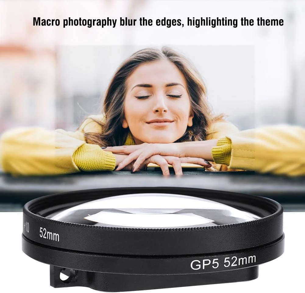 لنز ماکرو 10X بزرگنمایی Jectse برای دوربین اکشن 6/5، سازگار با فیلتر غواصی، برای عکاسی از زندگی دریایی