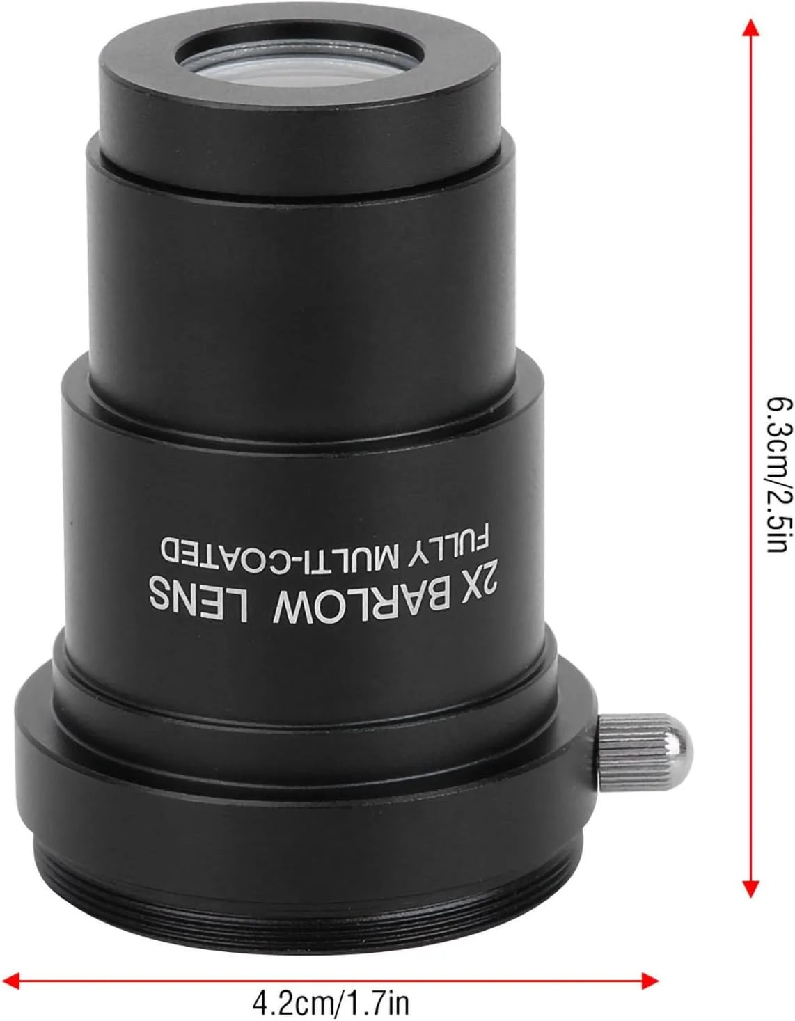 عدسی Elprico 2x با رابط رزوه M42x0.75، مناسب عکاسی نجومی برای روکش‌های تلسکوپی استاندارد