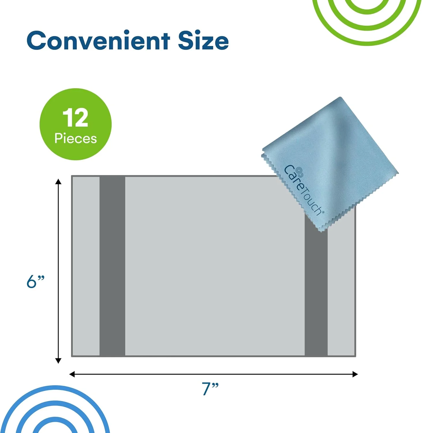 دستمالهای میکروفایبر تمیز کننده Care Touch، بسته 12 عددی - دستمال مرطوب تمیز کننده عینک - دستمال تمیز کننده لنز - مناسب برای صفحه نمایش، لنزها، تلفنها و دستمال مرطوب تمیز کننده عینک - دستمال تمیز کننده عینک میکروفایبر بدون پرز، 6" x 7" دستمالهای میکروفایبر تمیز کننده Care Touch، بسته 12 عددی - دستمال مرطوب تمیز کننده عینک - دستمال تمیز کننده لنز - مناسب برای صفحه نمایش، لنزها، تلفنها و دستمال مرطوب تمیز کننده عینک - دستمال تمیز کننده عینک میکروفایبر بدون پرز، 6" x 7"