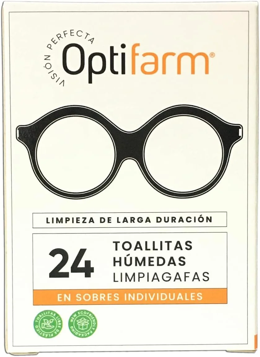 دستمال مرطوب تمیز کننده لنز Optifarm، بسته 24 عددی