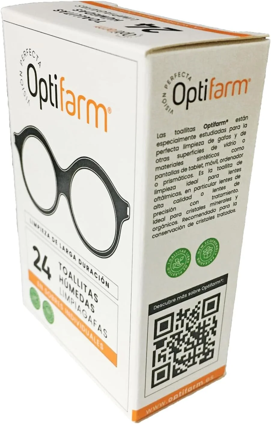 دستمال مرطوب تمیز کننده لنز Optifarm، بسته 24 عددی