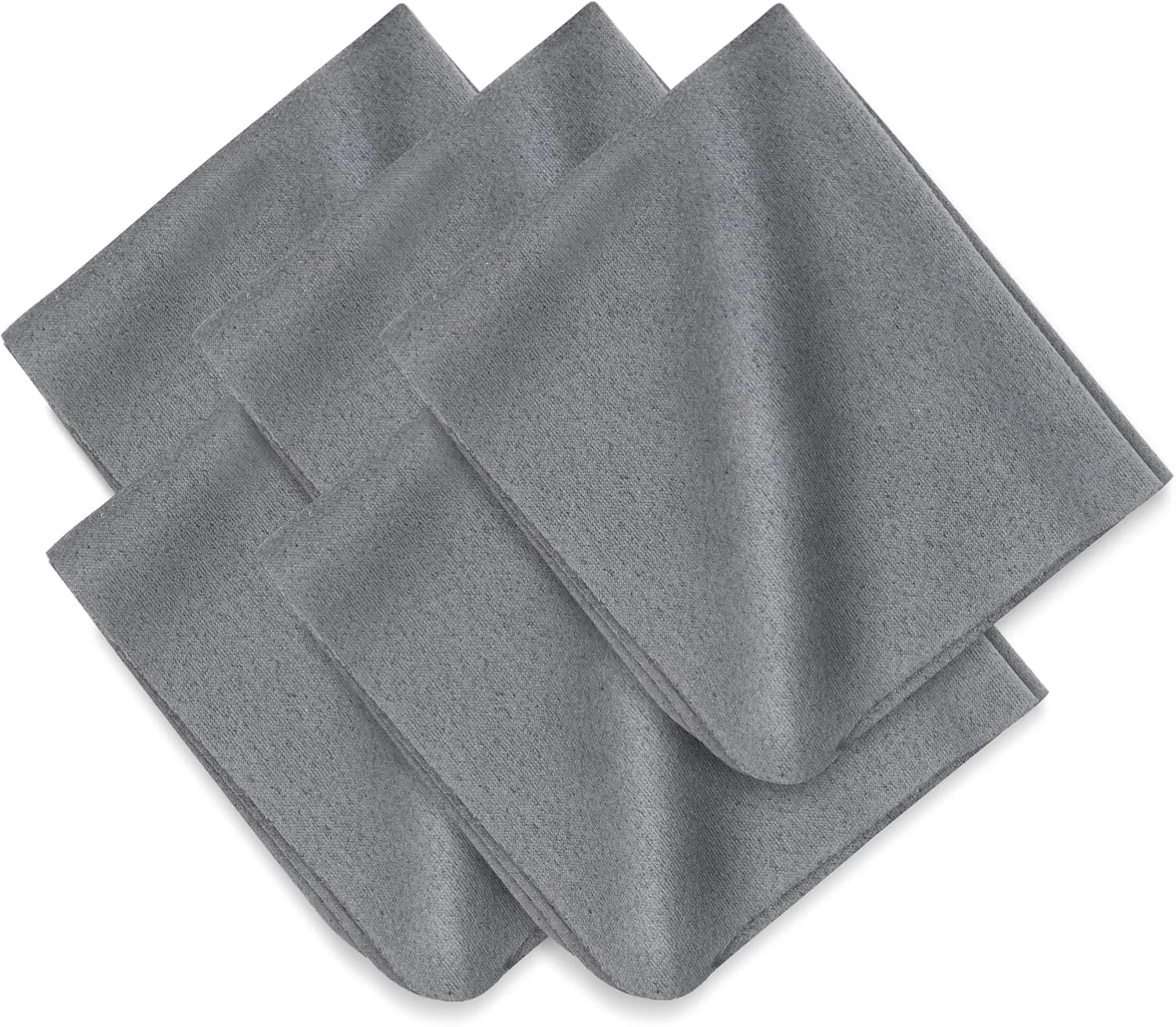 بسته 5 عددی دستمال نظافت میکروفایبر برای لوازم الکترونیکی، لنز دوربین، عینک، صفحه نمایش تلفن همراه و لپ تاپ، کیت دستمال مرطوب ایمن و موثر، خاکستری (18x15 سانتی متر)