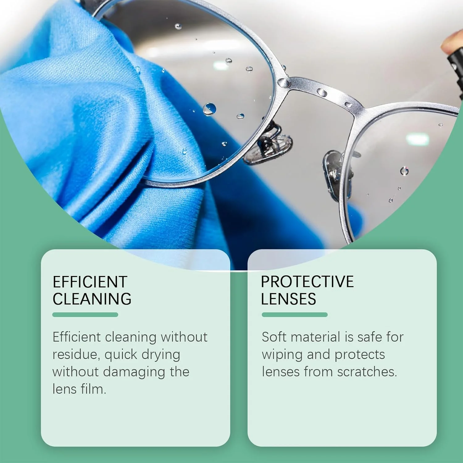 دستمال مرطوب پاک کننده لنز KASTWAVE برای عینک، 12 عدد - از پیش مرطوب شده، بدون ایجاد خط و خش، تمیز کننده بدون رگه برای عینک، عینک آفتابی، لنز دوربین و عینک محافظ