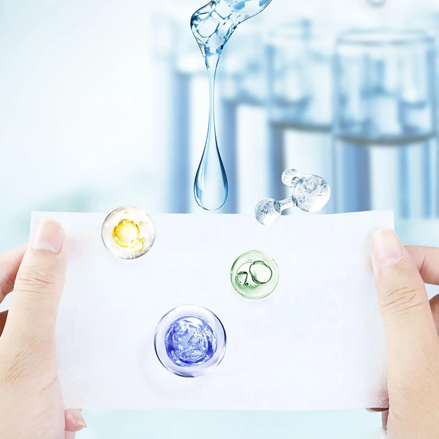 پوچن 50 عدد دستمال ضد بخار، بسته بندی تکی، دستمال تمیز کننده صفحه نمایش، ضد بخار بسته بندی تکی برای تمیز کننده عینک (50 عدد)