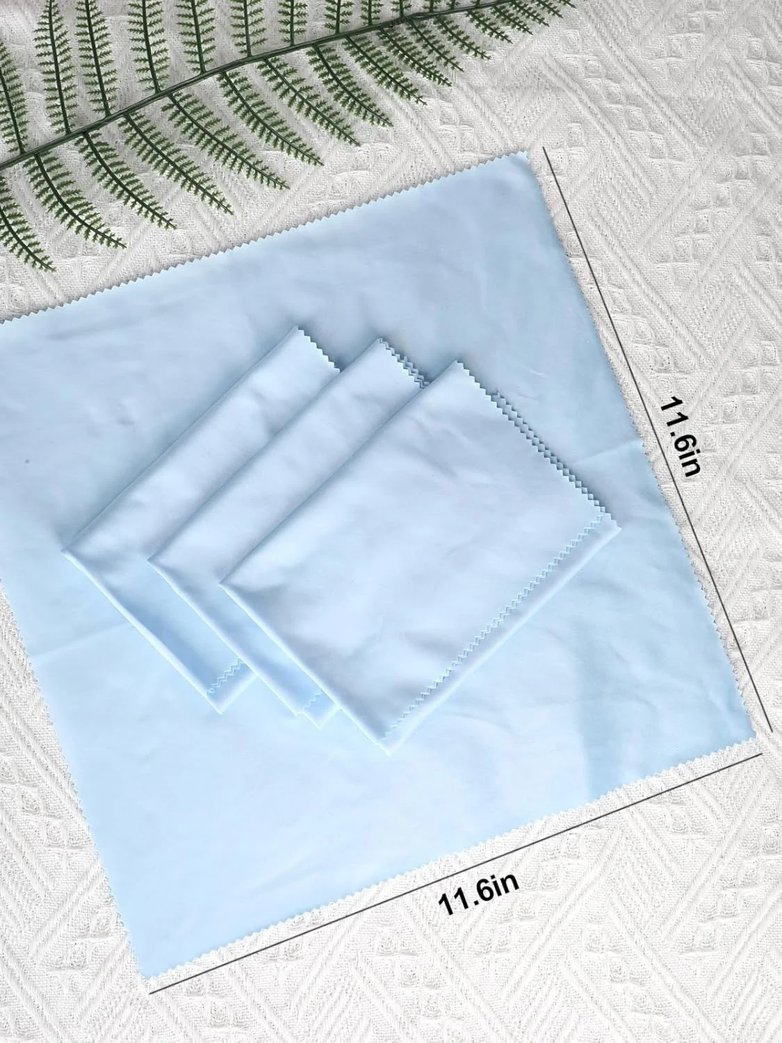 بسته 4 عددی دستمال نظافت میکروفایبر 30x30 سانتی متر، دستمال بزرگ برای تمیز کردن عینک، لنز، تلفن های هوشمند، دوربین، لوازم الکترونیکی و سطوح ظریف، آبی، بزرگ