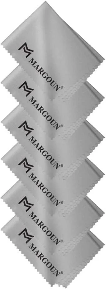 دستمال میکروفایبر تمیز کننده مارگون 6 عددی 6 * 9 سانتی متر برای عینک، لنز، صفحه نمایش و سایر سطوح ظریف (6 عدد)