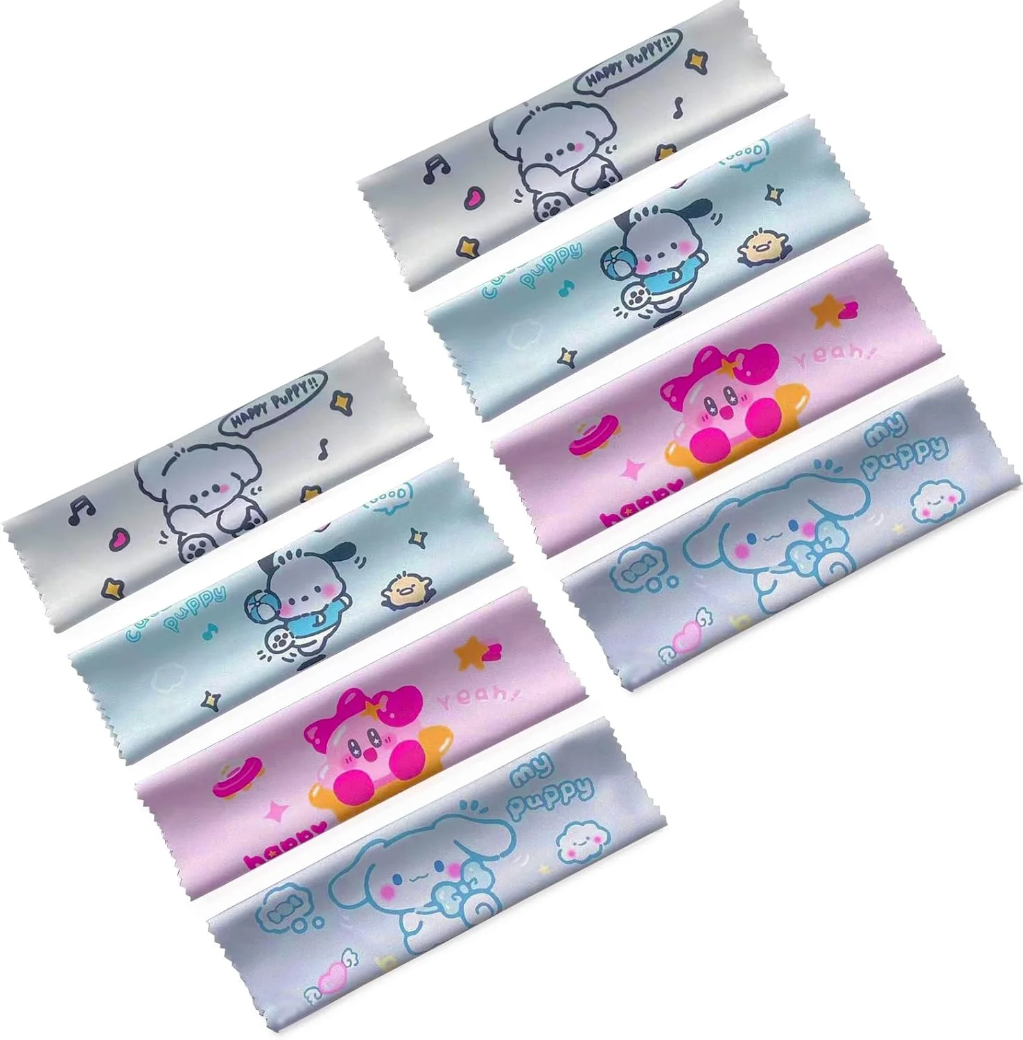 دستمال تمیز کننده عینک، دستمال میکروفیبر با طرح حیوانات خانگی زیبا، 8 عدد دستمال نرم تمیز کننده لنز عینک برای عینک طبی، عینک آفتابی، صفحه نمایش کامپیوتر، دوربین و موارد دیگر (17.5x14.5 سانتی متر)