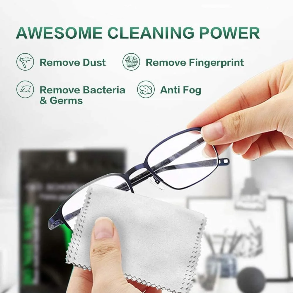 دستمال‌های تمیز کننده عینک ضد بخار JCE، بسته 10 عددی، مناسب برای تمیز کردن عینک، محافظ چشم، کلاه موتور سیکلت، لنز دوربین، تلفن همراه، صفحه نمایش تلویزیون LCD و تمام سطوح ظریف