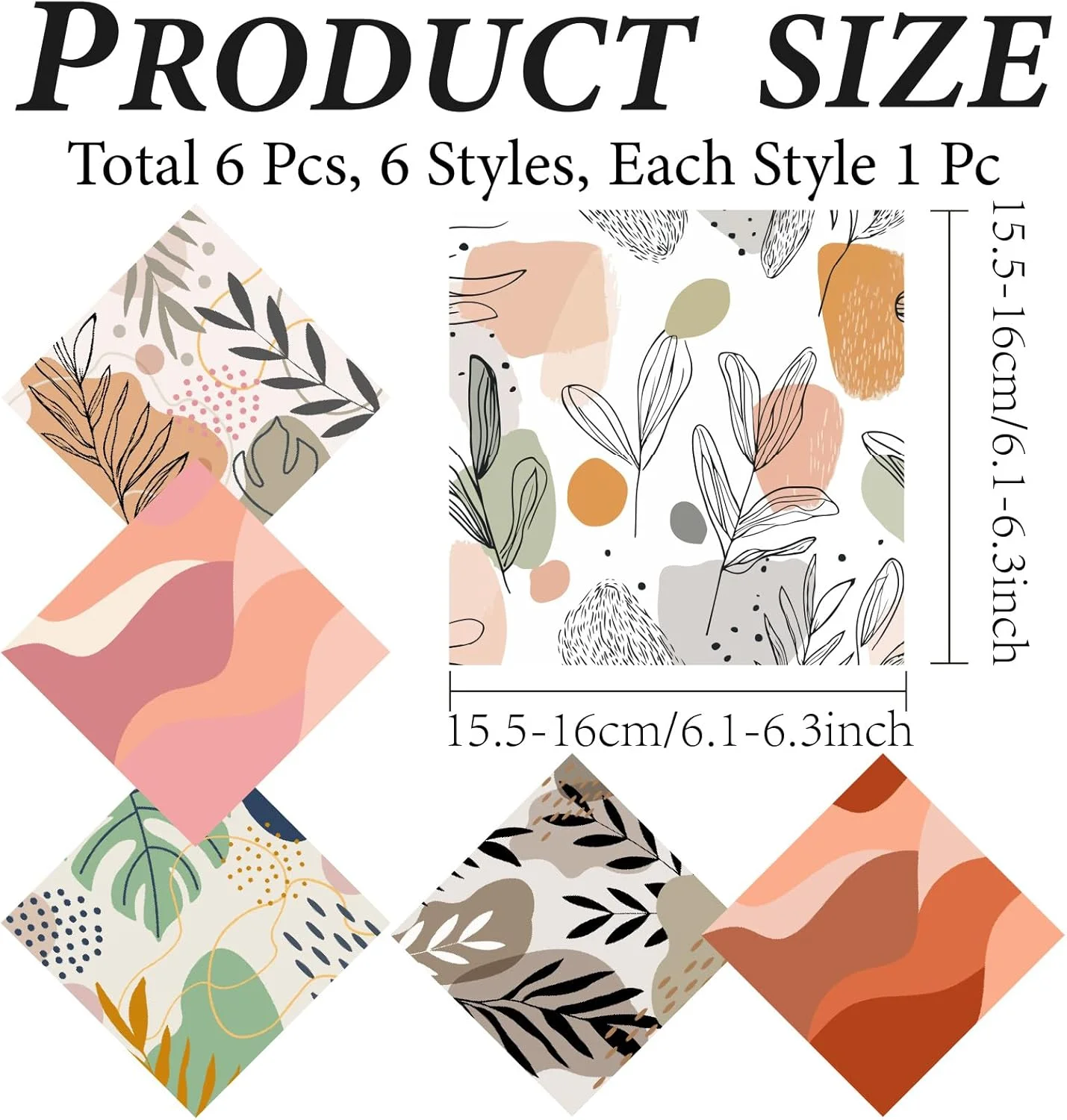 CREATCABIN بسته 6 عددی دستمال تمیز کننده ضخیم عینک، طرح بوهو، دستمال تمیز کننده میکروفیبر، دستمال تمیز کننده زیبای عینک، دستمال نرم برای استفاده مجدد، مناسب برای عینک زنانه، صفحه نمایش گوشی، لنز دوربین 15x15 سانتی متر