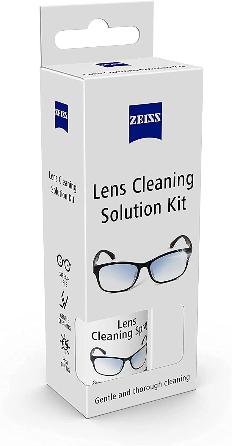 محلول تمیز کننده لنز زایس 30 میلی لیتر به همراه دستمال میکروفیبر - بسته 5 عددی | پاک کننده لنز عالی برای عینک طبی، عینک آفتابی، لنز دوربین و دوربین دوچشمی