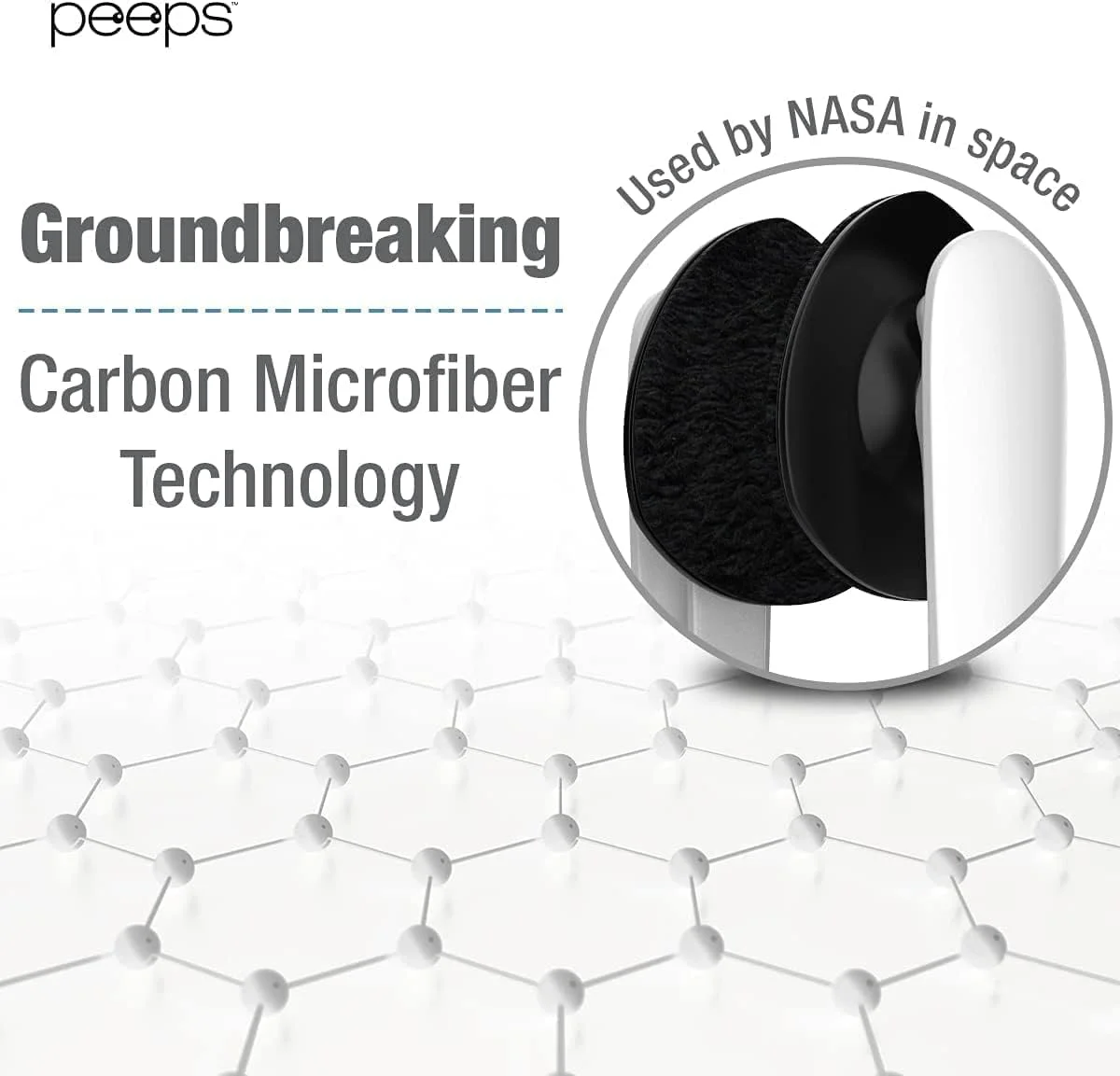 پاک کننده عینک Peeps | بدون پارچه، بدون دستمال مرطوب، بدون اسپری، بدون الکل، بدون کثیفی. تمیز کننده لنز همه کاره.