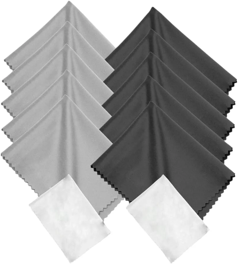 دستمال نظافت میکروفایبر نرم برای عینک - 12 عدد - برای تمیز کردن تلفن های همراه، تلفن های اندروید، آیفون، آیپد، لپ تاپ، صفحه نمایش ال سی دی، تبلت، عینک آفتابی، لنز دوربین، عینک و موارد دیگر دستمال نظافت میکروفایبر نرم برای عینک - 12 عدد - برای تمیز کردن تلفن های همراه، تلفن های اندروید، آیفون، آیپد، لپ تاپ، صفحه نمایش ال سی دی، تبلت، عینک آفتابی، لنز دوربین، عینک و موارد دیگر