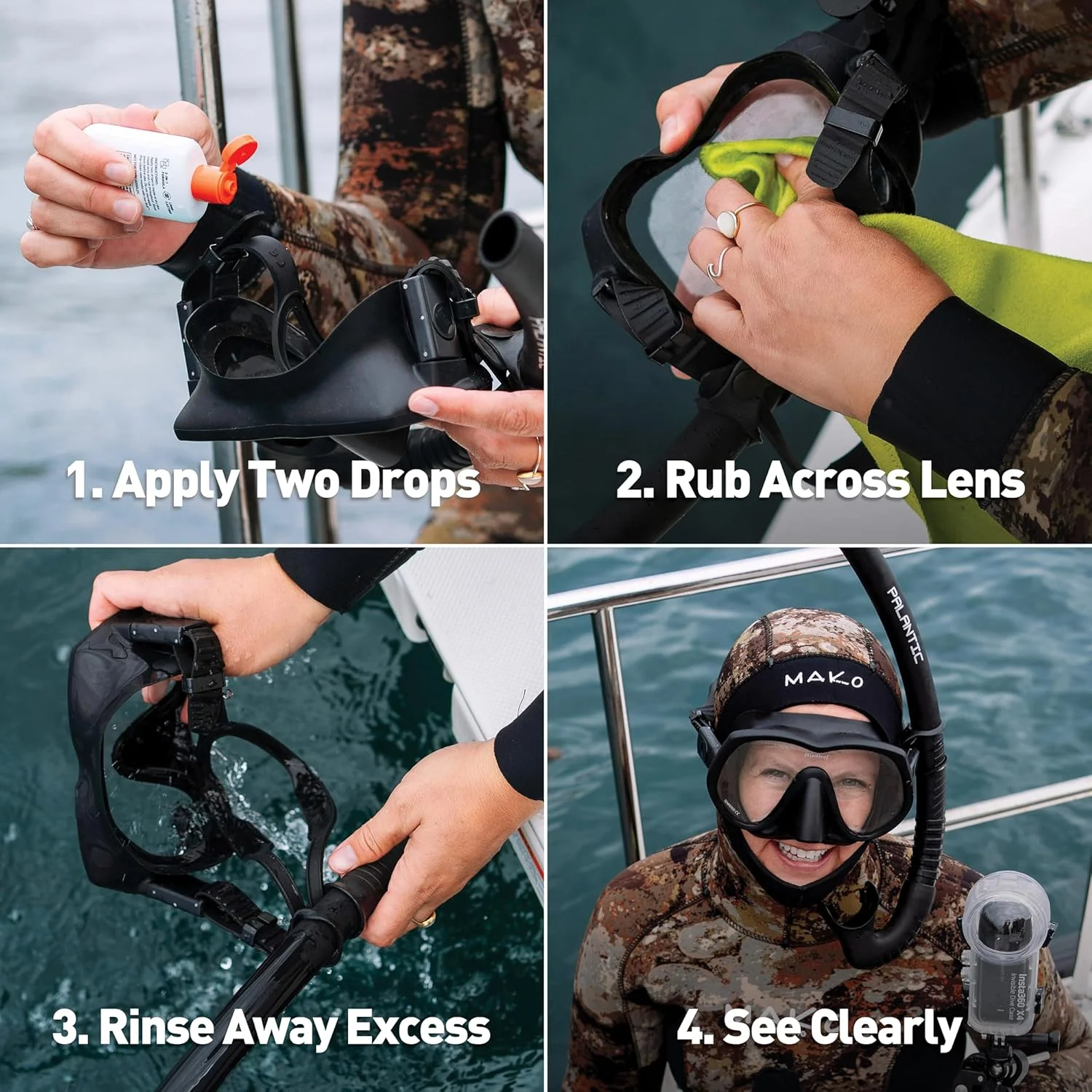 محلول ضد بخار و تمیز کننده لنز Gear Aid برای ماسک غواصی