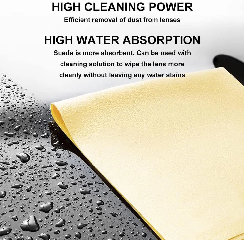 ۵۰ عدد دستمال تمیز کننده عینک جیر، پارچه تمیز کننده لنز برای لنزها، عینک، صفحه نمایش، دوربین، آیپد، آیفون، عینک (بژ)
