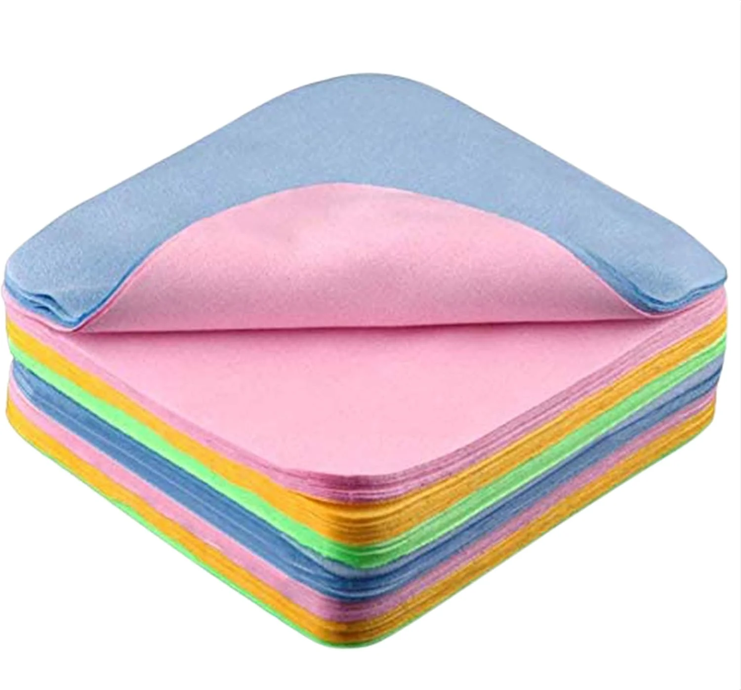 ۱۰۰ عدد دستمال تنظیف میکروفایبر رنگارنگ مربعی برای صفحه نمایش گوشی، دوربین، عدسی عینک ۱۰۰ عدد دستمال تنظیف میکروفایبر رنگارنگ مربعی برای صفحه نمایش گوشی، دوربین، عدسی عینک