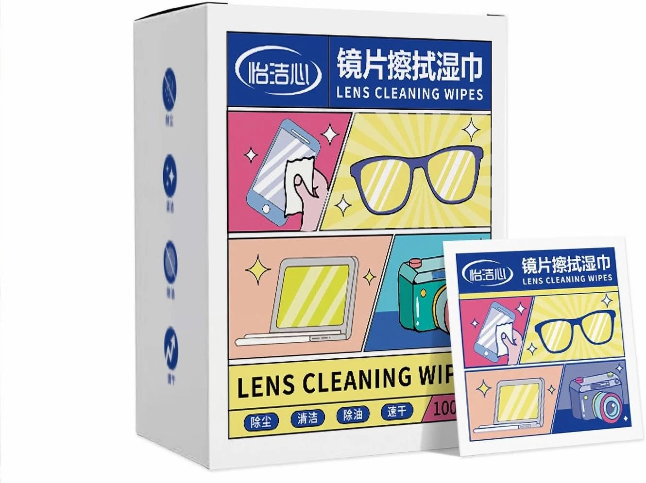 دستمال مرطوب لنز ULHYC بسته 100 عددی، دستمال عینک، تمیز کننده لنز برای عینک، لنز دوربین، تلفن همراه، لپ تاپ، بسته بندی تکی یکبار مصرف در ساشه (AT1-01) دستمال مرطوب لنز ULHYC بسته 100 عددی، دستمال عینک، تمیز کننده لنز برای عینک، لنز دوربین، تلفن همراه، لپ تاپ، بسته بندی تکی یکبار مصرف در ساشه (AT1-01)