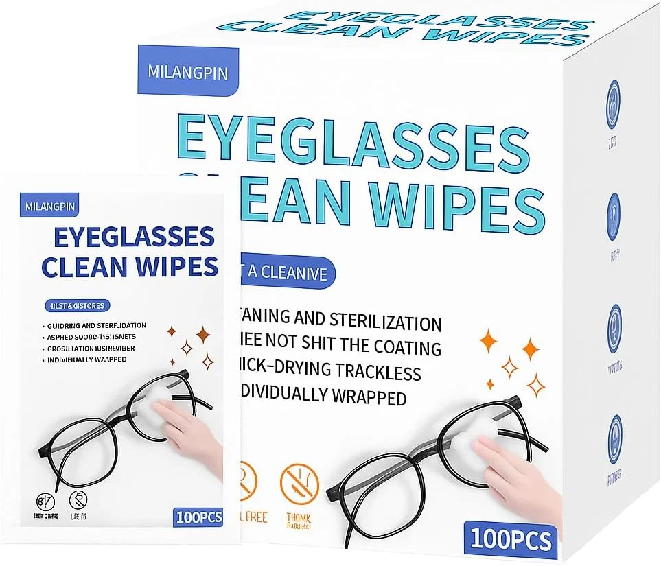 دستمال مرطوب تمیز کننده لنز 15×12 سانتی متر – 100 عدد، دستمال مرطوب بدون الکل و بدون ایجاد لکه برای عینک و صفحه نمایش، دستمال میکروفیبر آنتی استاتیک بسته بندی شده تکی برای عینک، تلفن، لپ تاپ و لنز دوربین