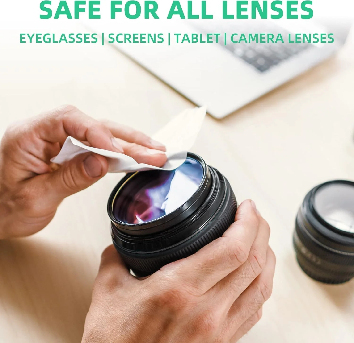 دستمال مرطوب پاک کننده لنز متین، بسته 450 عددی، دستمال مرطوب از پیش آغشته و بسته بندی جداگانه برای عینک، پاک کننده عینک برای عینک، لنز دوربین، تبلت، تلفن، صفحه کامپیوتر و سایر سطوح ظریف