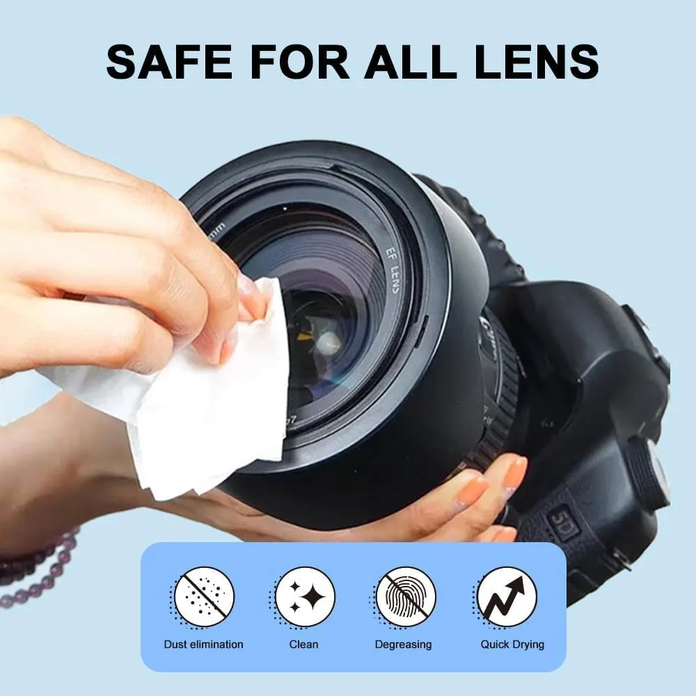 دستمال مرطوب ضد بخار NALACAL بسته 200 عددی، دستمال کاغذی یکبار مصرف برای تمیز کردن عینک، پاک کننده لنز دوربین، از قبل مرطوب شده، بسته بندی جداگانه برای عینک آفتابی