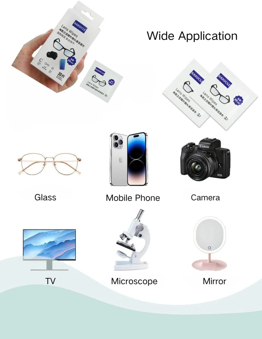 دستمال مرطوب پاک کننده لنز و صفحه نمایش E&C Life، دستمال یکبار مصرف تمیز کننده عینک، دستمال مرطوب ضد بخار، مناسب برای عینک طبی، عینک آفتابی، دستمال چند منظوره 120 عددی