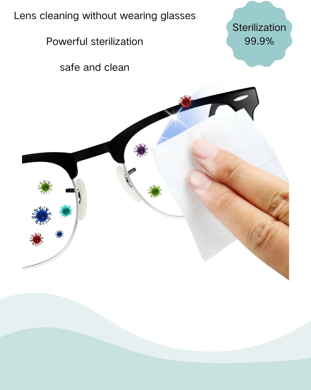 دستمال مرطوب پاک کننده لنز و صفحه نمایش E&C Life، دستمال یکبار مصرف تمیز کننده عینک، دستمال مرطوب ضد بخار، مناسب برای عینک طبی، عینک آفتابی، دستمال چند منظوره 120 عددی