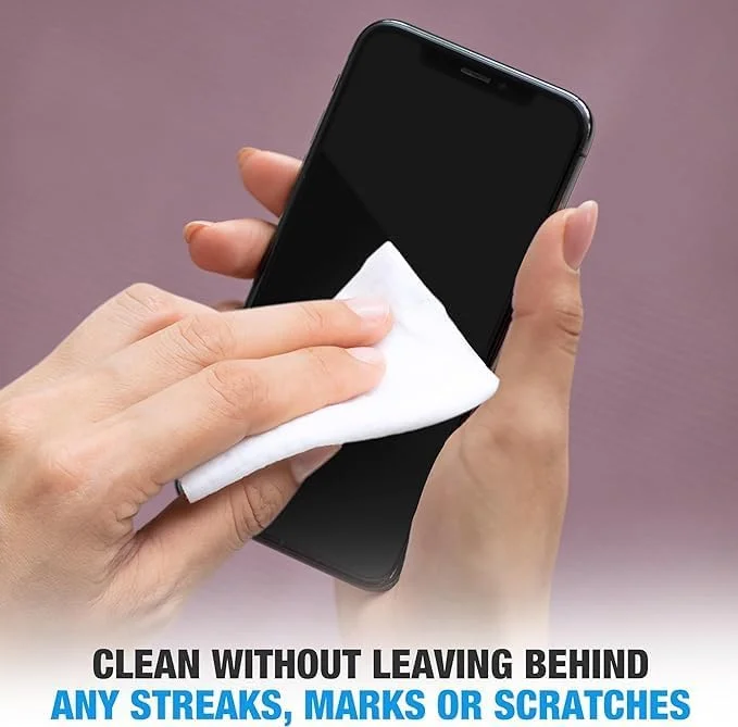 دستمال مرطوب لنز برای عینک، 220 عدد دستمال تمیز کننده لنز از پیش مرطوب شده، پارچه تمیز کننده میکروفیبر بسته بندی شده جداگانه، دستمال مرطوب تمیز کننده عینک برای لنز دوربین عینک تبلت صفحه نمایش تلفن