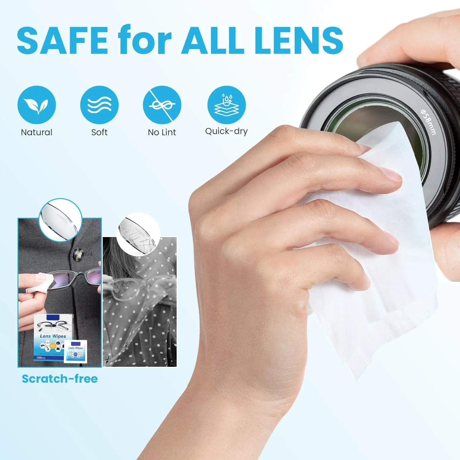 دستمال مرطوب پاک کننده لنز Necomi، بسته 100 عددی، دستمال مرطوب از پیش آغشته برای عینک، دستمال مرطوب تمیز کننده عینک بدون ایجاد خط و خش، مناسب برای لنز دوربین، عینک آفتابی، عینک محافظ دستمال مرطوب پاک کننده لنز Necomi، بسته 100 عددی، دستمال مرطوب از پیش آغشته برای عینک، دستمال مرطوب تمیز کننده عینک بدون ایجاد خط و خش، مناسب برای لنز دوربین، عینک آفتابی، عینک محافظ