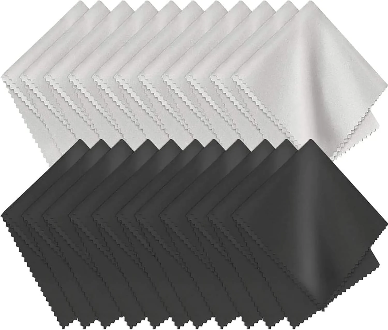 دستمال نظافت میکروفایبر، بسته 20 عددی، دستمال نظافت بدون پرز برای لنز، عینک، صفحه نمایش، تبلت، شیشه (مشکی خاکستری 15x15 سانتی متر) دستمال نظافت میکروفایبر، بسته 20 عددی، دستمال نظافت بدون پرز برای لنز، عینک، صفحه نمایش، تبلت، شیشه (مشکی خاکستری 15x15 سانتی متر)