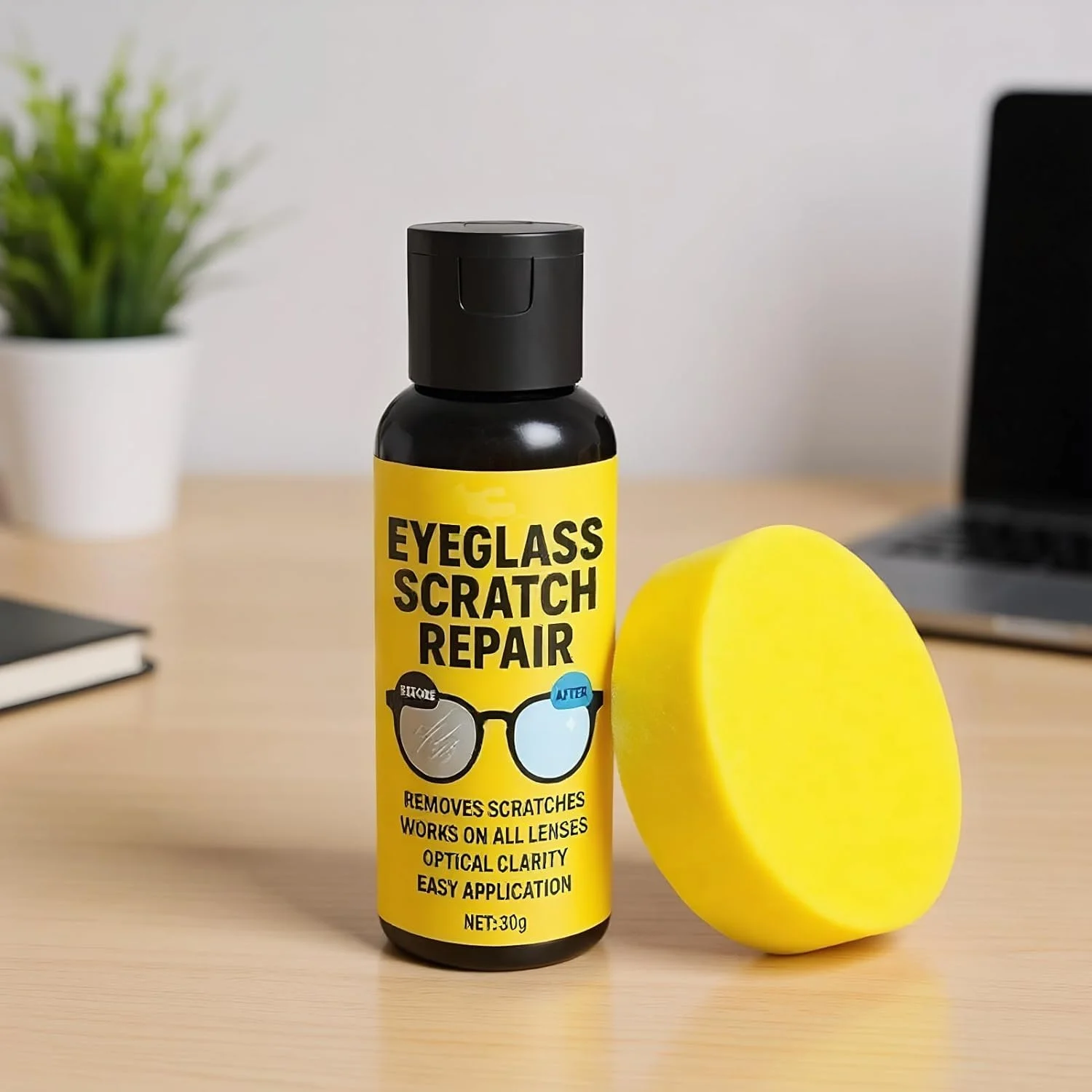 خمیر ترمیم خراش عینک | خمیر ۳۰ گرمی رفع مه گرفتگی لنز، پاک کننده خراش عینک - برای آقایان، جوانان، دانشجویان، معلمان، دوچرخه سواران و علاقه مندان