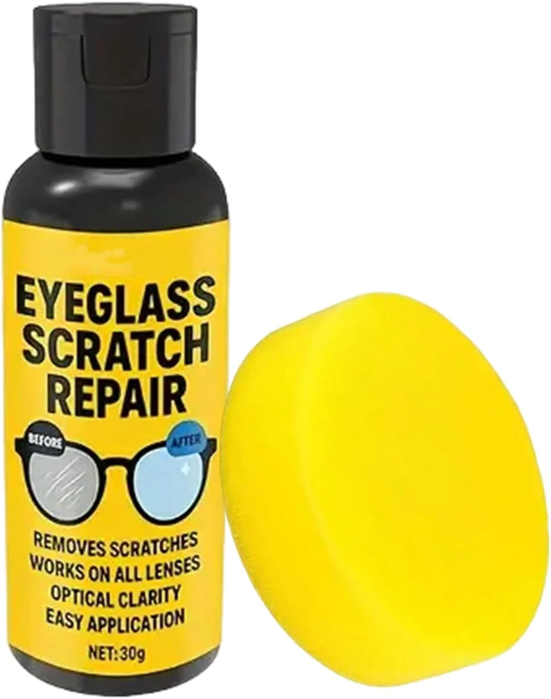 پاک کننده خش لنز، 30 گرم از بین برنده مه گرفتگی لنز شیشه ای | تمیز کننده صفحه نمایش تعمیر عینک، برای مردان، بزرگسالان، جوانان، دانش آموزان، معلمان، دوچرخه سواران، علاقه مندان