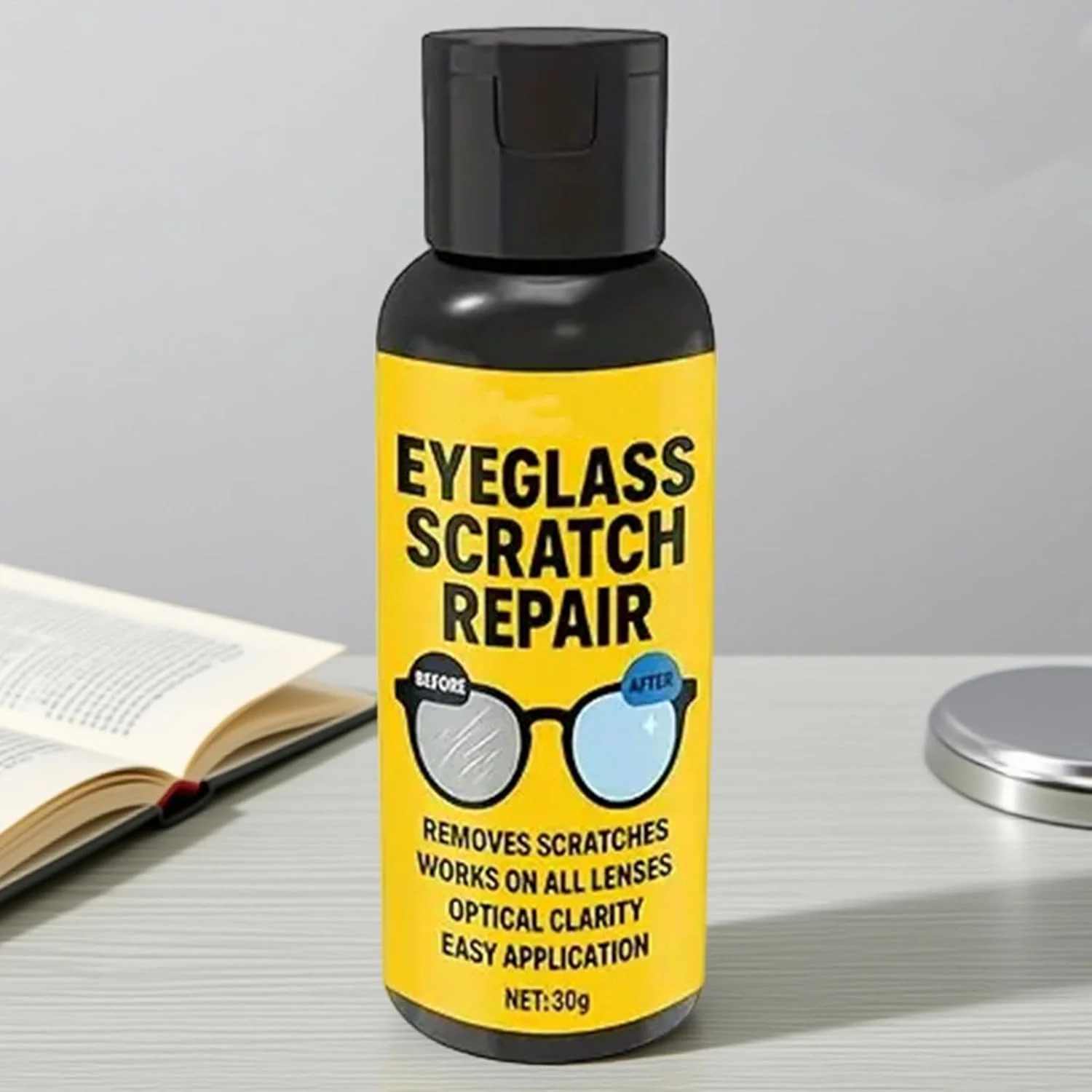 پاک کننده خش لنز، 30 گرم از بین برنده مه گرفتگی لنز شیشه ای | تمیز کننده صفحه نمایش تعمیر عینک، برای مردان، بزرگسالان، جوانان، دانش آموزان، معلمان، دوچرخه سواران، علاقه مندان