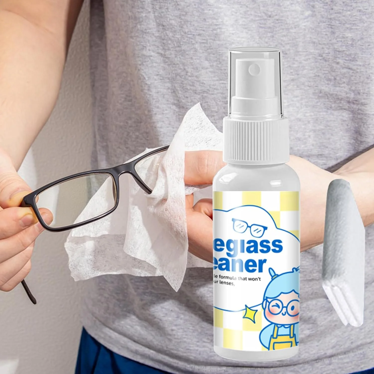 محلول تمیز کننده لنز عینک، اسپری تمیز کننده لنز عینک، محلول 50 میلی لیتری ضد خش برای نگهداری عینک، حذف گرد و غبار، مناسب برای سفر کاری، مسافرت، دانشجویان، سالمندان، معلمان، رانندگان