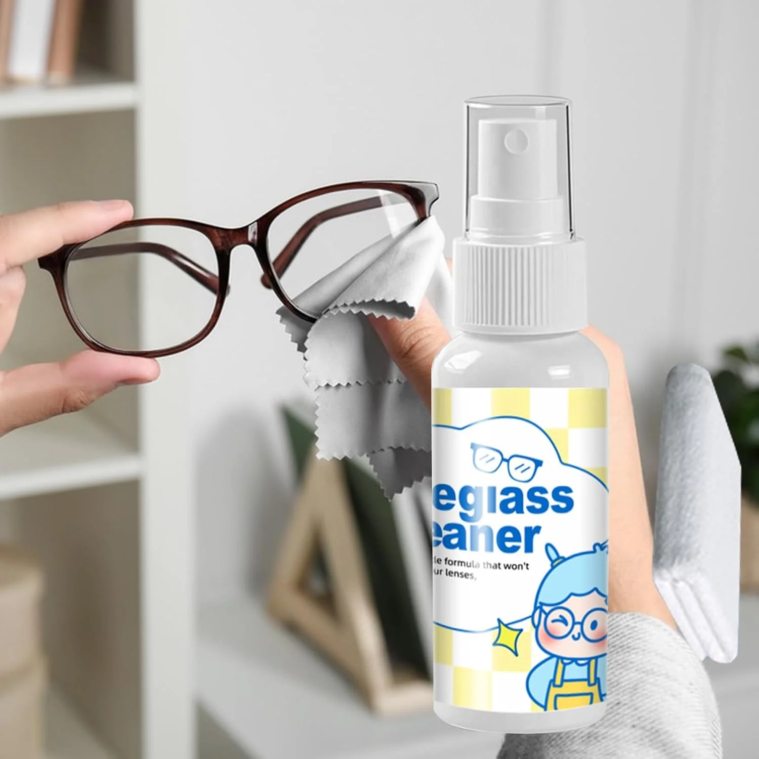 محلول تمیز کننده لنز عینک، اسپری تمیز کننده لنز عینک، محلول 50 میلی لیتری ضد خش برای نگهداری عینک، حذف گرد و غبار، مناسب برای سفر کاری، مسافرت، دانشجویان، سالمندان، معلمان، رانندگان