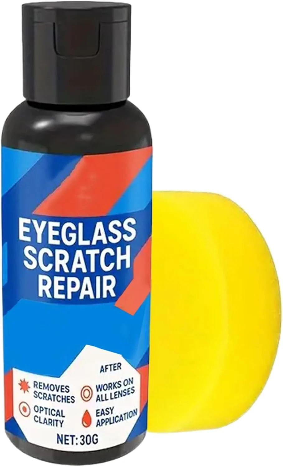 پولیش ترمیم خراش عینک، تمیز کننده عمیق 30 گرمی - خمیر پولیش از بین برنده خراش | برای عینک آفتابی، صفحه نمایش ساعت، صفحه نمایش تلفن، دوربین، میز، آینه، پنجره، خودرو