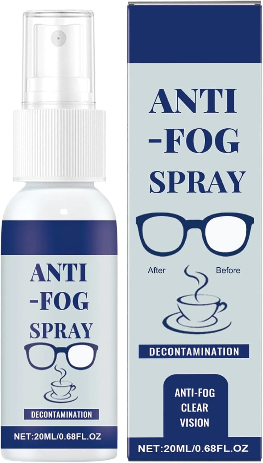 اسپری ضد بخار برای عینک | 20 میلی لیتر، ضد آب، قابل حمل، با ماندگاری طولانی - محلول حرفه ای ضد بخار، برای خانم ها و آقایان