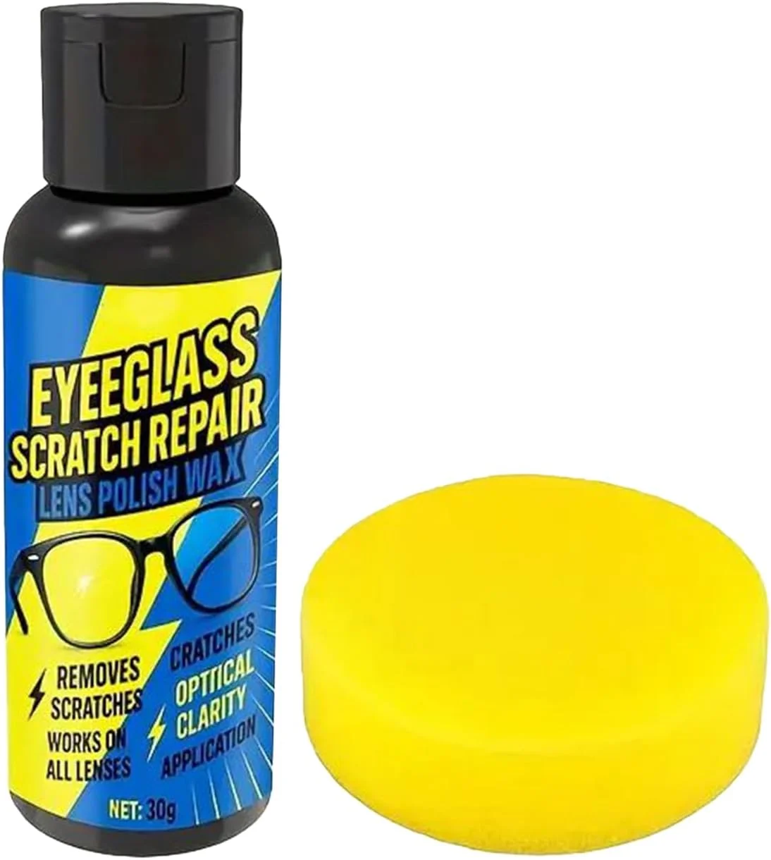 پولیش حرفه ای خش گیر عینک به همراه اسفنج، کیت تمیز کننده و پولیش لنز مناسب برای عینک آفتابی، دوربین، تلفن، صفحه نمایش تبلت، آینه خودرو و شیشه ساعت
