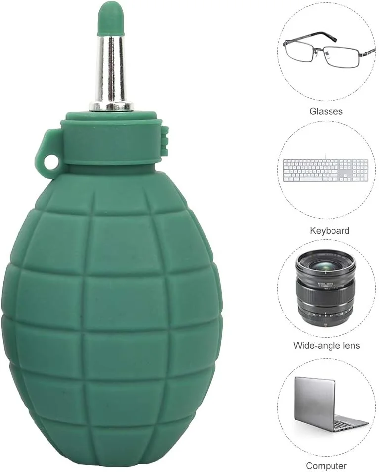 پمپ دمنده هوای قوی Cryfokt برای تمیز کردن لنز، کیبورد، ابزار حذف گرد و غبار، لاستیکی، دستی، سبک وزن، قابل حمل برای کامپیوتر و عینک (L)