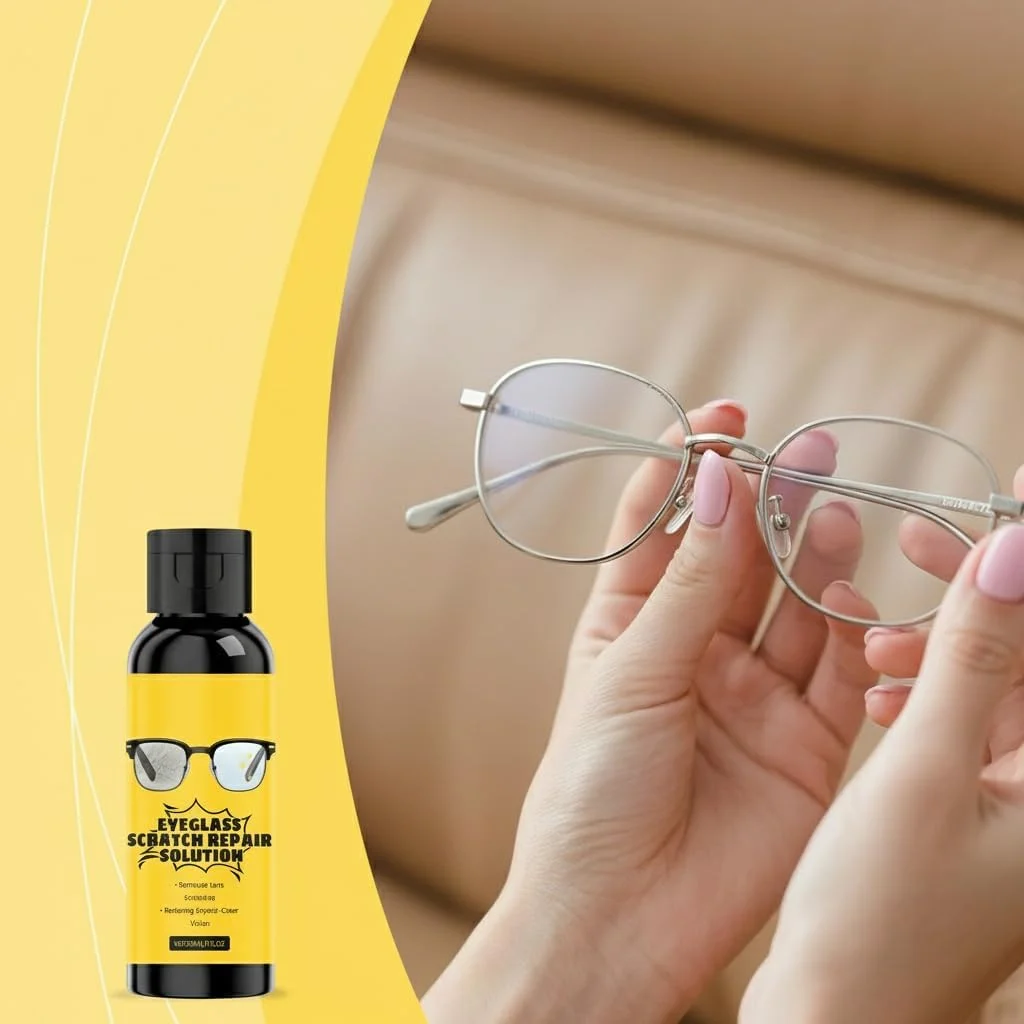 محلول ترمیم خط و خش عینک و اسپری تمیز کننده لنز، از بین برنده خط و خش عینک برای عینک و عینک آفتابی، ضد بخار و مراقبت از عینک بدون لک