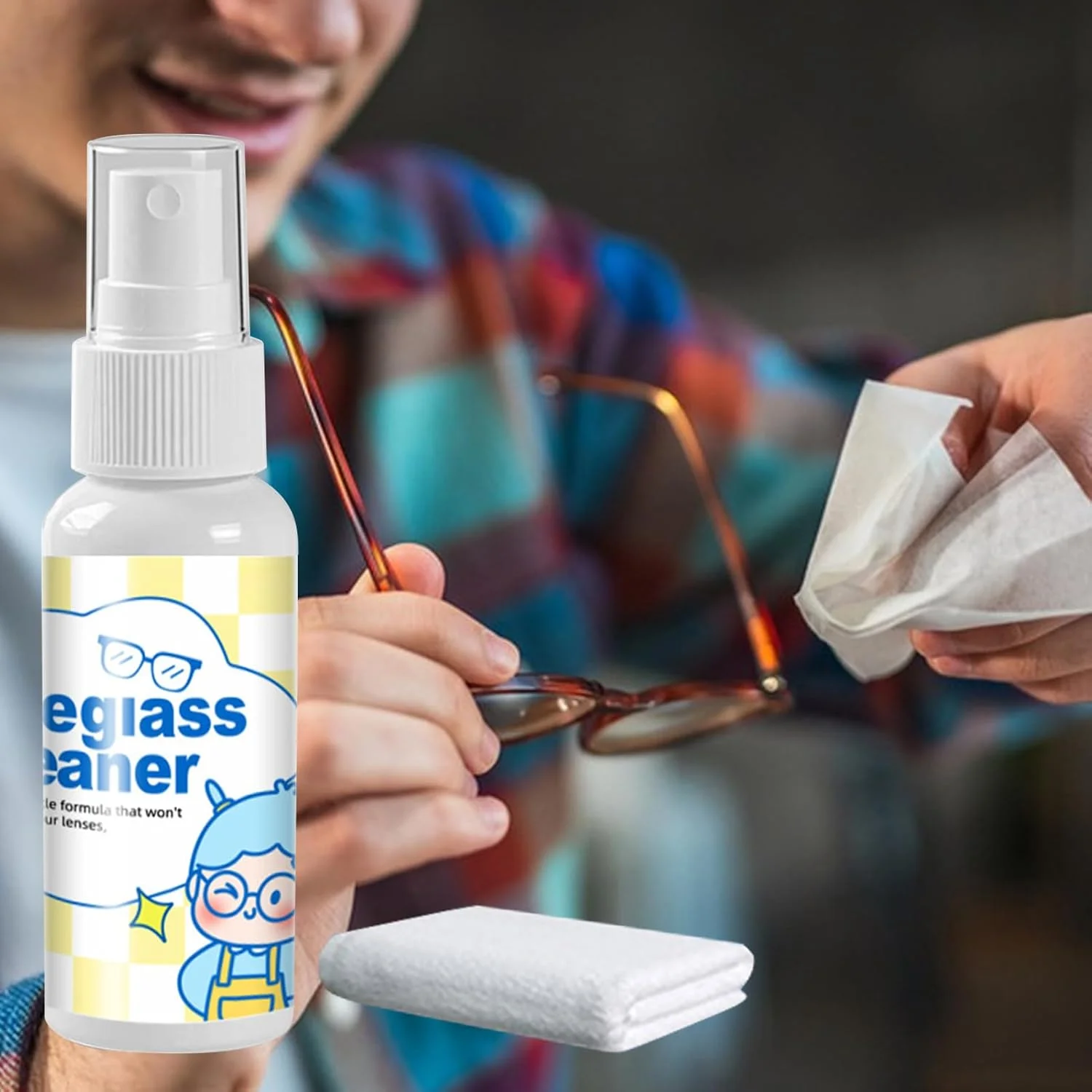 محلول تمیز کننده لنز عینک 50 میلی لیتری، محلول نگهداری عینک ضد خش، حذف گرد و غبار مناسب برای سفر کاری، مسافرت، دانشجویان، سالمندان، معلمان و رانندگان